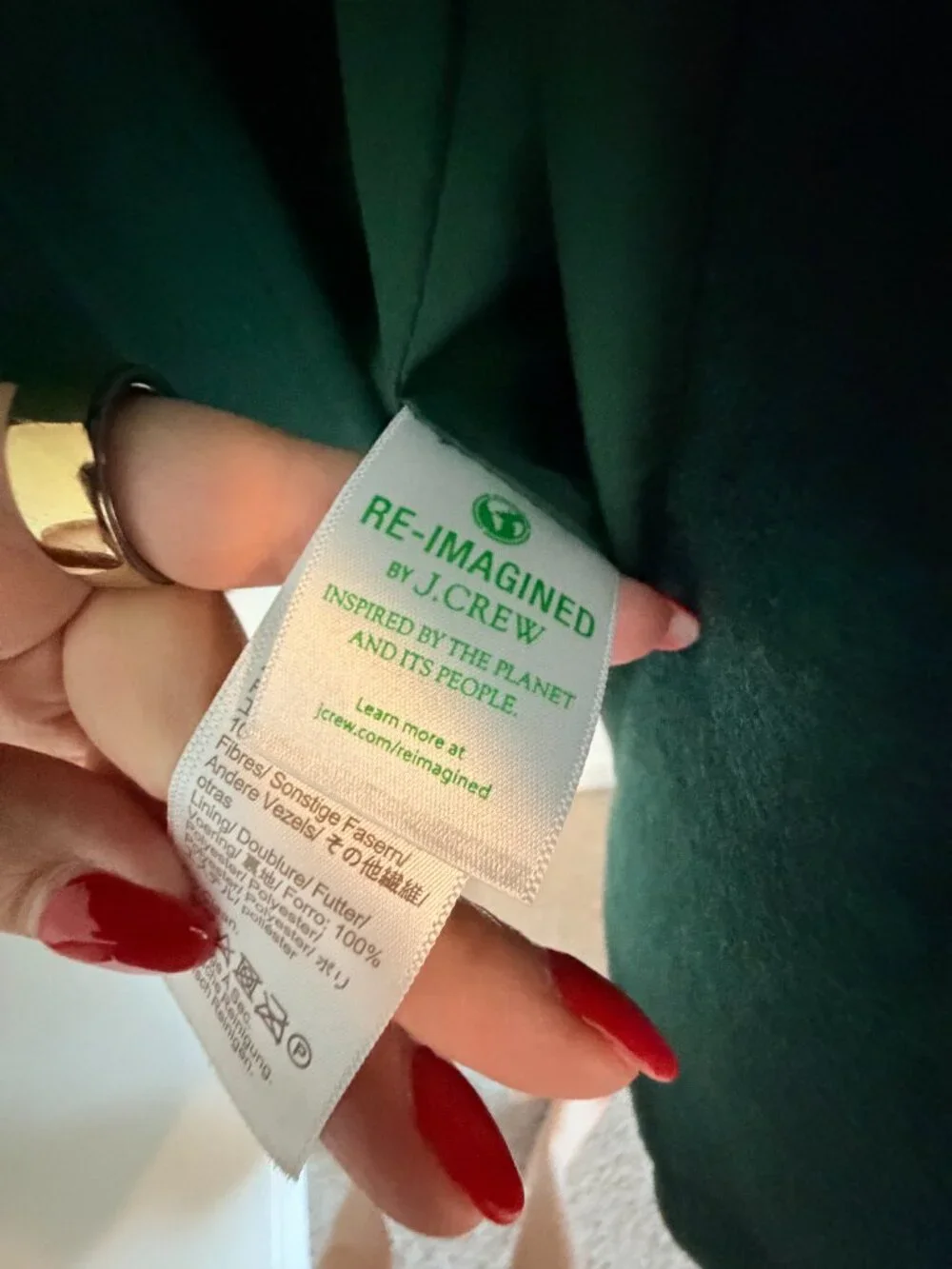 J.Crew Factory City Coat (6, Dark Forest Green) - Picture 8 of 9